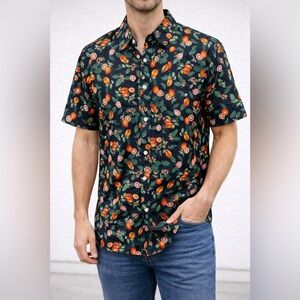 Vibrant Ledbury SS men’s citrus Print Men's Shirt
